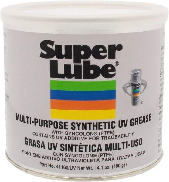 Synco Chemical - 14.1 oz Canister Synthetic Lubricant w/PTFE General Purpose Grease - Translucent White, Food Grade, 450°F Max Temp, NLGIG 2, - Caliber Tooling