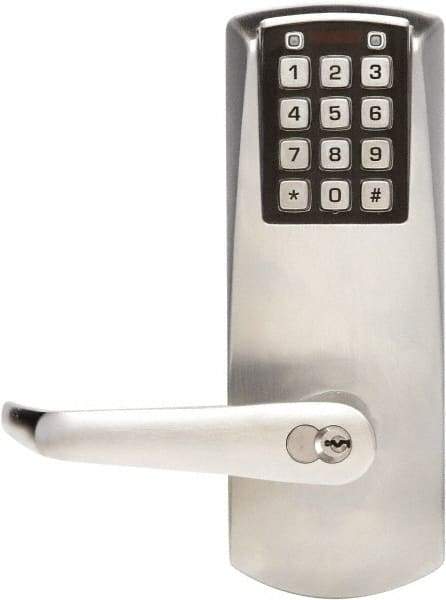 Kaba Access - 1-3/4 to 2-1/4" Door Thickness, Satin Chrome Finish, Combination Entry Deadbolt with Key Override - Field Set Handling, Key Override, 6 or 7 Pin Cylinder - Caliber Tooling