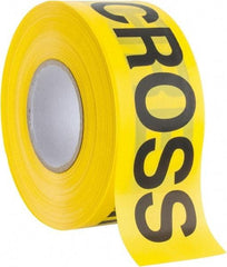 PRO-SAFE - 1,000' Long x 3" Wide Roll, Polyethylene, Black & Yellow Barricade Tape - Message: Fire Line - Do Not Cross - Caliber Tooling