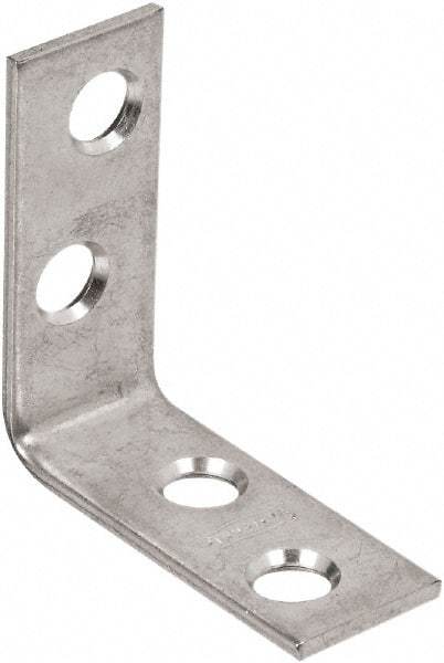 National Mfg. - 1-1/2" Long x 5/8" Wide, Steel, Corner Brace - Zinc Plated - Caliber Tooling