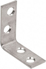 National Mfg. - 1-1/2" Long x 5/8" Wide, Steel, Corner Brace - Zinc Plated - Caliber Tooling