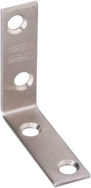 National Mfg. - 2" Long x 5/8" Wide, Stainless Steel, Corner Brace - Stainless Steel Coated - Caliber Tooling