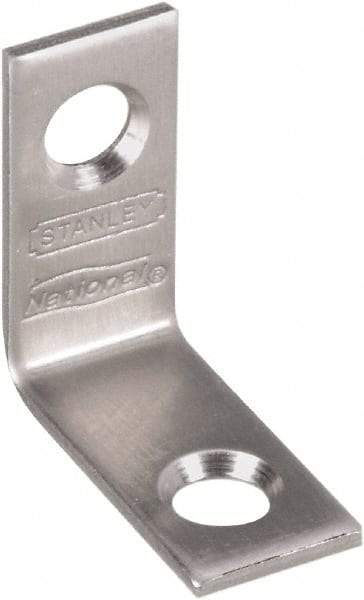 National Mfg. - 1" Long x 1/2" Wide, Stainless Steel, Corner Brace - Stainless Steel Coated - Caliber Tooling