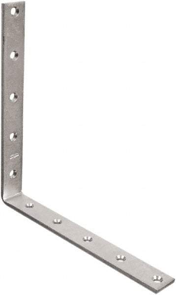 National Mfg. - 10" Long x 1-1/4" Wide, Steel, Corner Brace - Zinc Plated - Caliber Tooling