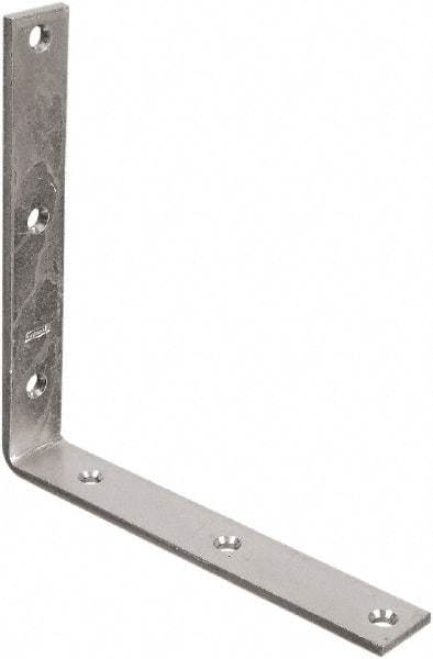 National Mfg. - 8" Long x 1-1/4" Wide, Steel, Corner Brace - Zinc Plated - Caliber Tooling