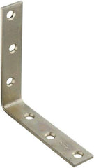 National Mfg. - 5" Long x 1" Wide, Steel, Corner Brace - Zinc Plated - Caliber Tooling