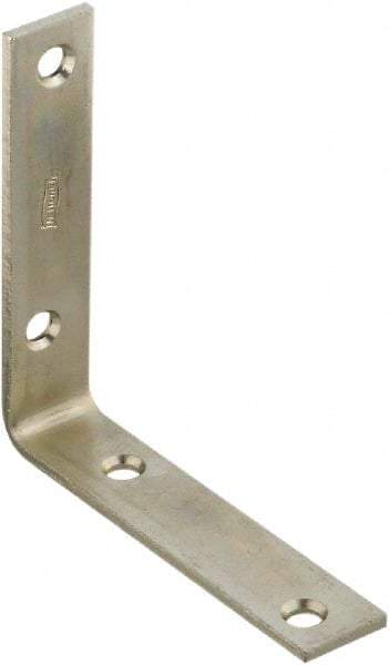 National Mfg. - 4 Inch Long x 7/8 Inch Wide, Steel, Corner Brace - Zinc Plated - Caliber Tooling