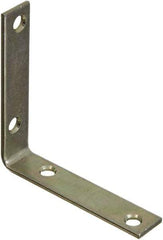 National Mfg. - 3-1/2" Long x 3/4" Wide, Steel, Corner Brace - Zinc Plated - Caliber Tooling