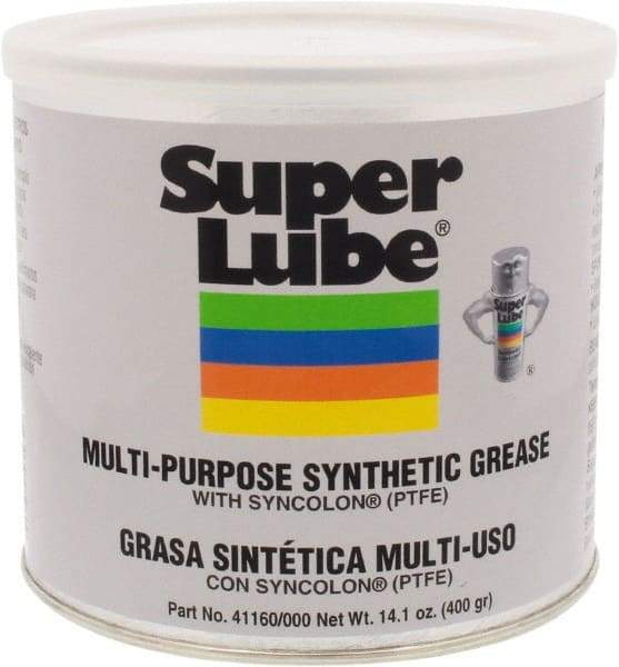 Synco Chemical - 14.1 oz Canister Synthetic Lubricant w/PTFE General Purpose Grease - Translucent White, Food Grade, 450°F Max Temp, NLGIG 000, - Caliber Tooling