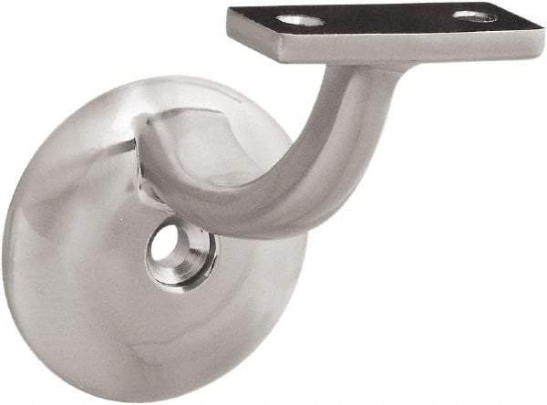 National Mfg. - 250 Lb Capacity, Satin Nickel Coated, Handrail Bracket - 3" Long, 6.4" High, 0.900" Wide - Caliber Tooling