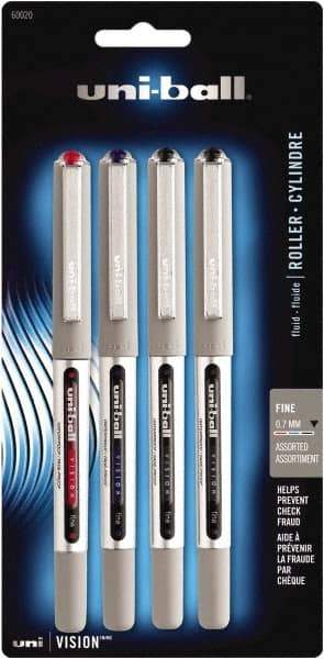 Uni-Ball - Roller Ball 0.7mm Stick Pen - Black, Red & Blue - Caliber Tooling