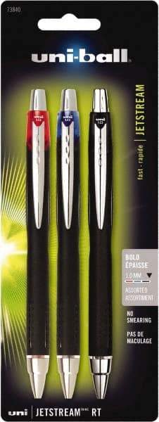 Uni-Ball - Roller Ball 1mm Retractable Pen - Black, Red & Blue - Caliber Tooling