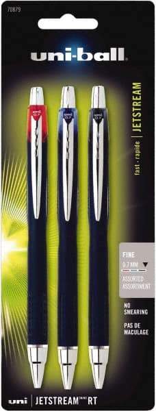 Uni-Ball - Roller Ball 0.7mm Retractable Pen - Black, Red & Blue - Caliber Tooling