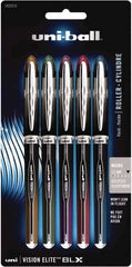 Uni-Ball - Roller Ball 0.5mm Stick Pen - Brown & Black, Green & Black, Purple & Black, Red & Black, Blue & Black - Caliber Tooling