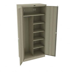 Tennsco - 6 Shelf Combination Storage Cabinet - Steel, 36" Wide x 18" Deep x 78" High, Sand - Caliber Tooling