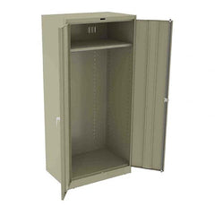 Tennsco - 2 Shelf Wardrobe Storage Cabinet - Steel, 36" Wide x 24" Deep x 78" High, Sand - Caliber Tooling