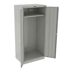 Tennsco - 2 Shelf Wardrobe Storage Cabinet - Steel, 36" Wide x 24" Deep x 78" High, Light Gray - Caliber Tooling