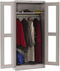 Tennsco - 2 Shelf Wardrobe Storage Cabinet - Steel, 36" Wide x 18" Deep x 78" High, Medium Gray - Caliber Tooling