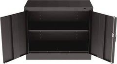 Tennsco - 2 Shelf Locking Storage Cabinet - Steel, 36" Wide x 18" Deep x 30" High, Black - Caliber Tooling