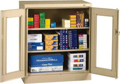 Tennsco - 3 Shelf Visible Storage Cabinet - Steel, 36" Wide x 18" Deep x 42" High, Sand - Caliber Tooling