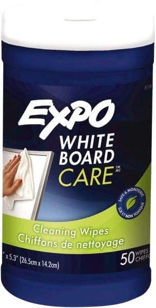 Expo - Dry Erase Surface Cleaner - Includes 50 White Board Cleaning Wipes, For Use with Dry Erase Marker Boards - Caliber Tooling