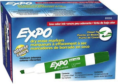 Expo - Green Low Odor Chisel Tip 12 Pack Dry Erase Markers - For Use with Dry Erase Marker Boards - Caliber Tooling