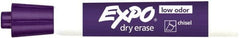 Expo - Purple Low Odor Chisel Tip 12 Pack Dry Erase Markers - For Use with Dry Erase Marker Boards - Caliber Tooling