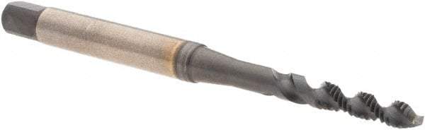 Kennametal - #2-56 UNC 2 Flute 2B Modified Bottoming Spiral Flute Tap - Vanadium High Speed Steel, TiN/CrC/C Finish, 45mm OAL, Right Hand Flute, Right Hand Thread, H2, Series T682 - Caliber Tooling