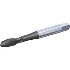 Kennametal - 7/16-20 UNF 3 Flute Plug Spiral Flute Tap - Vanadium High Speed Steel, AlCrTiN Finish, 3-5/32" OAL, Left Hand Flute, Right Hand Thread, H3, Series T690 - Caliber Tooling