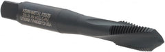 Kennametal - 3/8-24 UNF 3 Flute 2B Plug Spiral Flute Tap - Vanadium High Speed Steel, Oxide Finish, 2-15/16" OAL, Left Hand Flute, Right Hand Thread, H4, Series T690 - Caliber Tooling