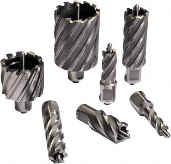 Cleveland Steel Tool - 2-1/8" Diam x 2" Deep Carbide-Tipped Annular Cutter - Caliber Tooling