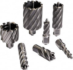 Annular Cutter: 1-1/16″ Dia, 3″ Depth of Cut, Carbide Tipped 3/4″ Shank Dia, Weldon Shank, 2 Flats, Bright/Uncoated