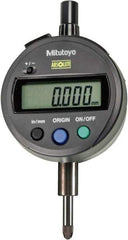 Mitutoyo - 0 to 12.7mm Range, 0.0001" Graduation, Electronic Drop Indicator - Lug Back, Accurate to 0.0001", English & Metric System, LCD Display - Caliber Tooling