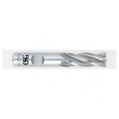 21/32 Dia. x 3-5/8 Overall Length 4-Flute Square End HSSE SE End Mill-Round Shank-Center Cutting-Uncoated - Caliber Tooling