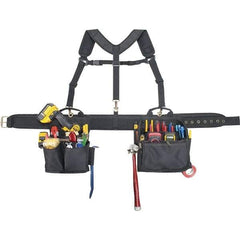 CLC - 28 Pocket Black Ballistic Polyester Combo Tool Bag System - 28" Wide x 6" Deep x 26" High - Caliber Tooling