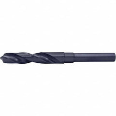 Cle-Force - 15/16" Drill, 118° Point, High Speed Steel Silver Deming & Reduced Shank Drill Bit - Caliber Tooling