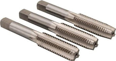 Cle-Line - M14x2.00 Metric, 4 Flute, Bottoming, Plug & Taper, Bright Finish, High Speed Steel Tap Set - Right Hand Cut, 3-37/64" OAL, 1-23/32" Thread Length, Series 0404 - Caliber Tooling