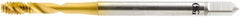 OSG - #10-24 UNC 2 Flute 3B Modified Bottoming Spiral Flute Tap - Vanadium High Speed Steel, TiN Finish, 70mm OAL, Right Hand Flute, Right Hand Thread, H2, Series 16450 - Caliber Tooling