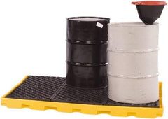 UltraTech - 66 Gal Sump, 9,000 Lb Capacity, 6 Drum, Polyethylene Spill Deck or Pallet - 75" Long x 50" Wide x 5" High, Low Profile, 2 x 3 Drum Configuration - Caliber Tooling