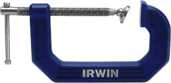 Irwin - Heavy-Duty 1" Max Opening, 1-3/16" Throat Depth, Standard C-Clamp - Standard Throat Depth - Caliber Tooling