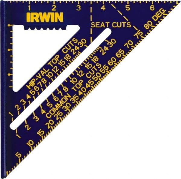 Irwin - 7" Blade Length, Aluminum Rafter Square - Caliber Tooling