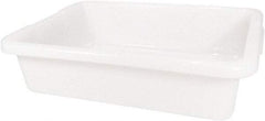 Rubbermaid - 4.6 Gal, White Polyethylene Tote Container - Nesting, 20" Long x 15" Wide x 5" High - Caliber Tooling