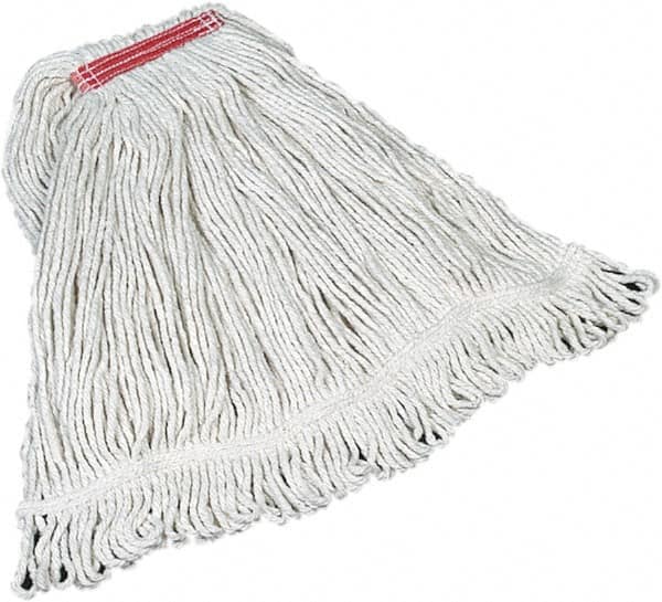 Rubbermaid - Red Head Band, Large Cotton Loop End Mop Head - 4 Ply, Screw On Connection - Caliber Tooling