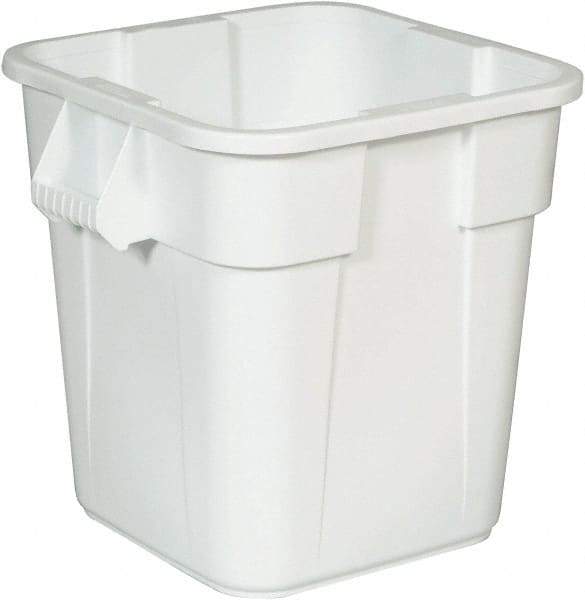 Rubbermaid - 28 Gal White Square Trash Can - Polyethylene, 572mm High x 546.1mm Long x 546.1mm Wide - Caliber Tooling