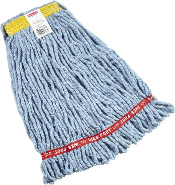 Rubbermaid - 1" Yellow Head Band, Small Blended Fiber Loop End Mop Head - 4 Ply, Side Loading Connection - Caliber Tooling