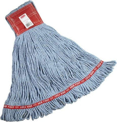 Rubbermaid - 5" Red Head Band, Large Blended Fiber Loop End Mop Head - 4 Ply, Clamp Jaw Connection - Caliber Tooling