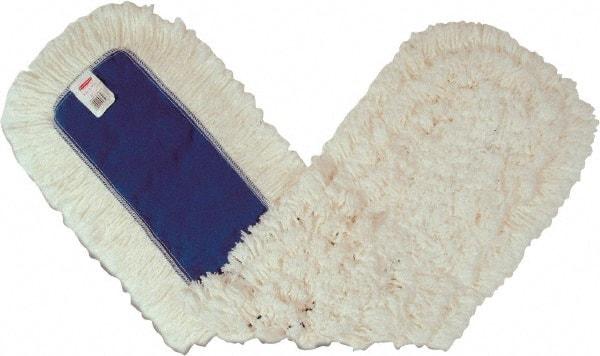 Rubbermaid - 36" Long x 5" Wide Cotton Dust Mop Head - Envelope Connection, White, Cut-End Head, Launderable - Caliber Tooling