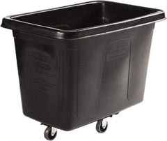 Rubbermaid - 400 Lb Load Capacity, 12 Cu Ft, 9.6 Bushels, Cube Truck - 28" Wide x 42-3/4" Long x 33" High, Black - Caliber Tooling