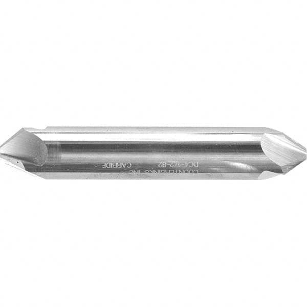 Melin Tool - 1/4" Head Diam, 1/4" Shank Diam, 4 Flute 90° Solid Carbide Countersink - Caliber Tooling