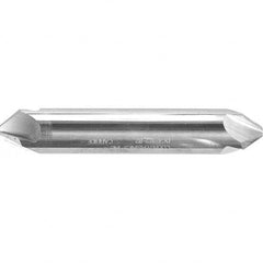 Melin Tool - 1/4" Head Diam, 1/4" Shank Diam, 4 Flute 90° Solid Carbide Countersink - Caliber Tooling